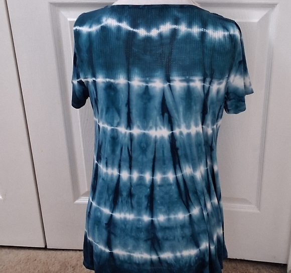 Dante Malan Blue & White Tie Dye Top   Size L - Picture 4 of 15